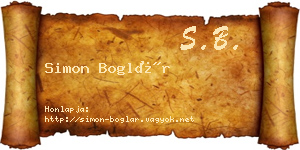 Simon Boglár névjegykártya